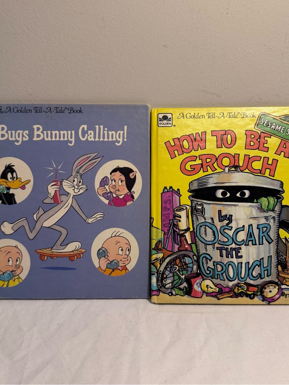 Little Golden Books Set of 2 Disney Babies and Sesame Street Vintage Books 1980s